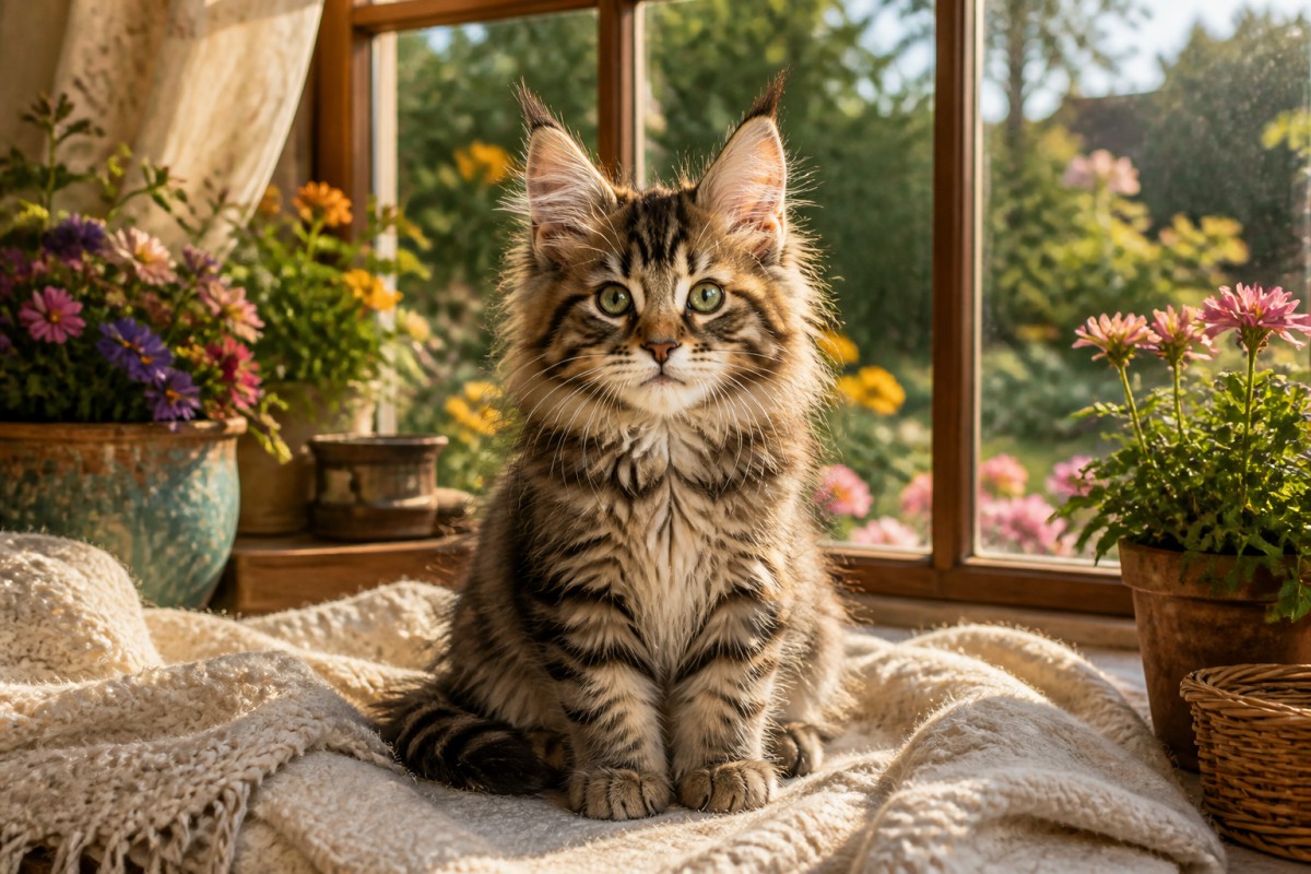 Maine Coon Kitten - 16 piece jigsaw puzzle | Animals