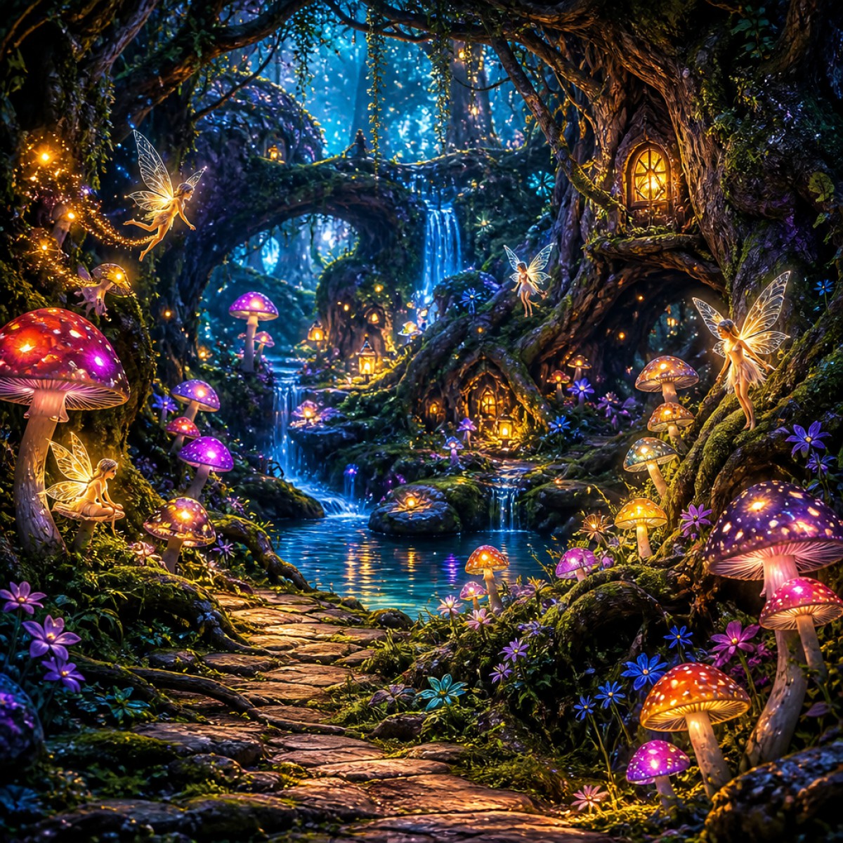 Play Fairy Realm jigsaw puzzle - 16 pieces, free online Fairy Realm - 16 piece jigsaw puzzle | Fantasy