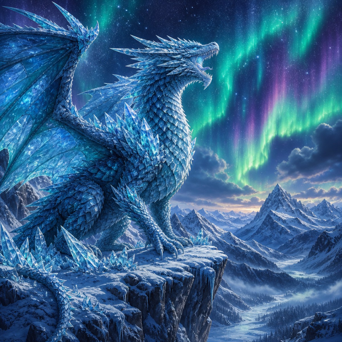 Play Ice Dragon jigsaw puzzle - 49 pieces, free online Ice Dragon - 49 piece jigsaw puzzle | Fantasy