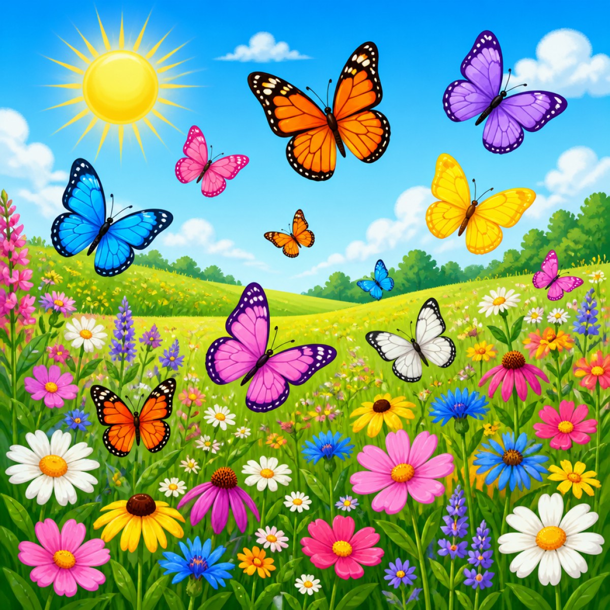 Butterfly Meadow - 16 piece jigsaw puzzle | Kids