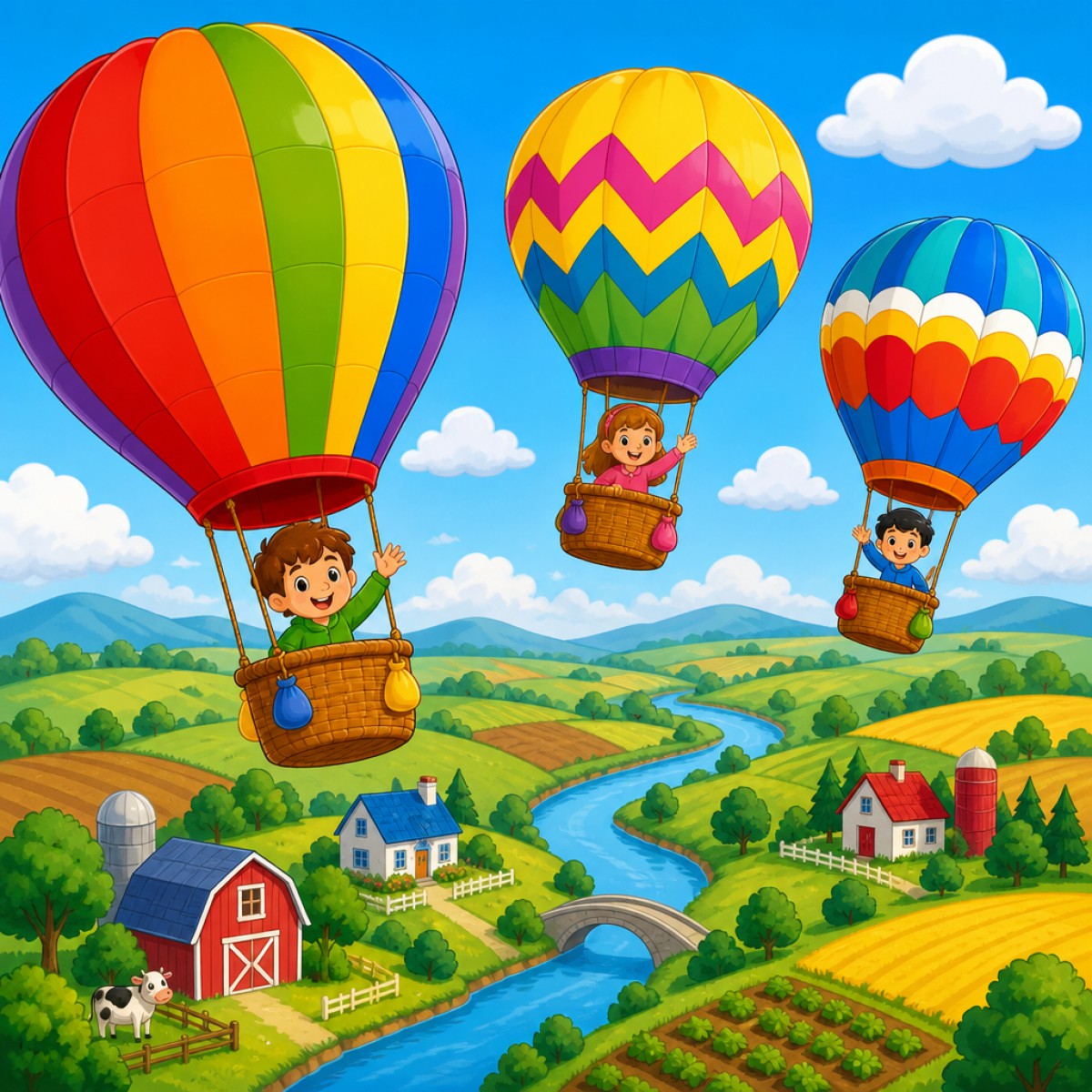 Hot Air Balloons - 16 piece jigsaw puzzle | Kids