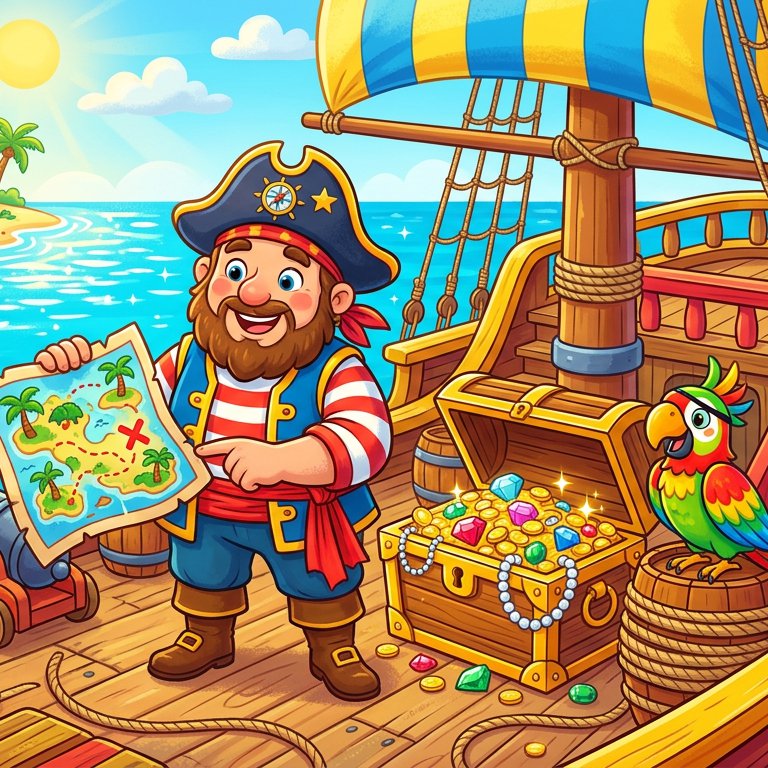 Aventura pirata - rompecabezas de 9 piezas