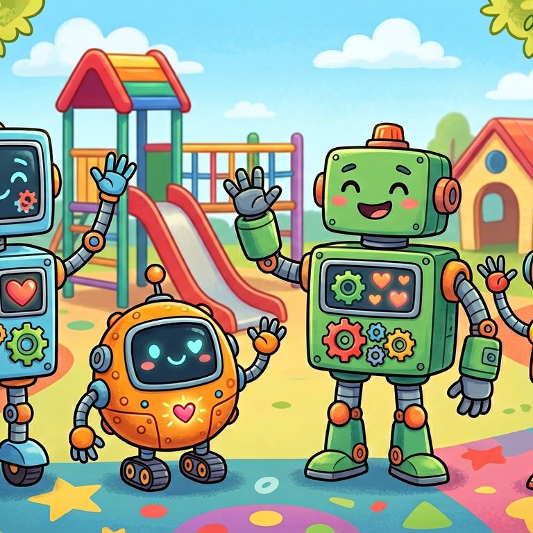 Amis Robots - puzzle de 16 pièces
