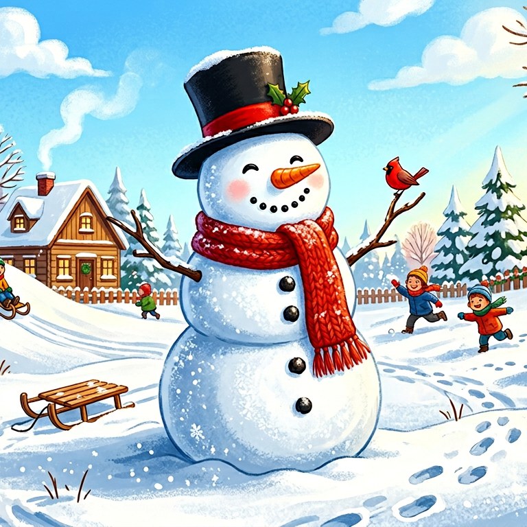Snowman - 16 piece jigsaw puzzle