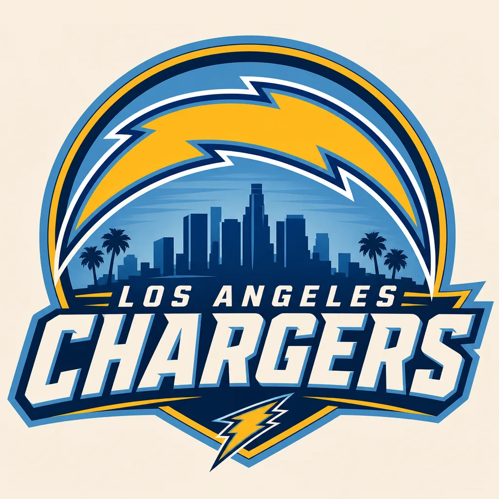 Los Angeles Chargers Logo - 49 piece jigsaw puzzle | Team symbols