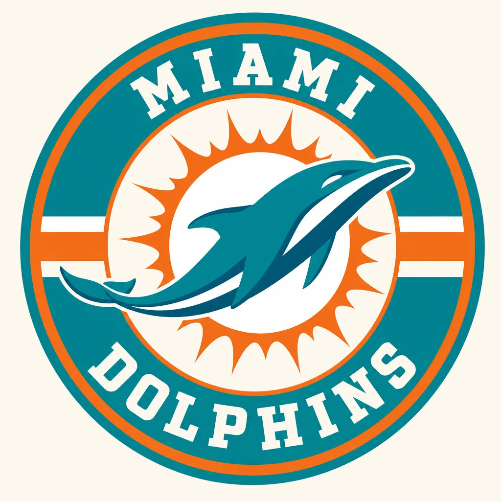 Miami Dolphins Logo - 49 piece jigsaw puzzle