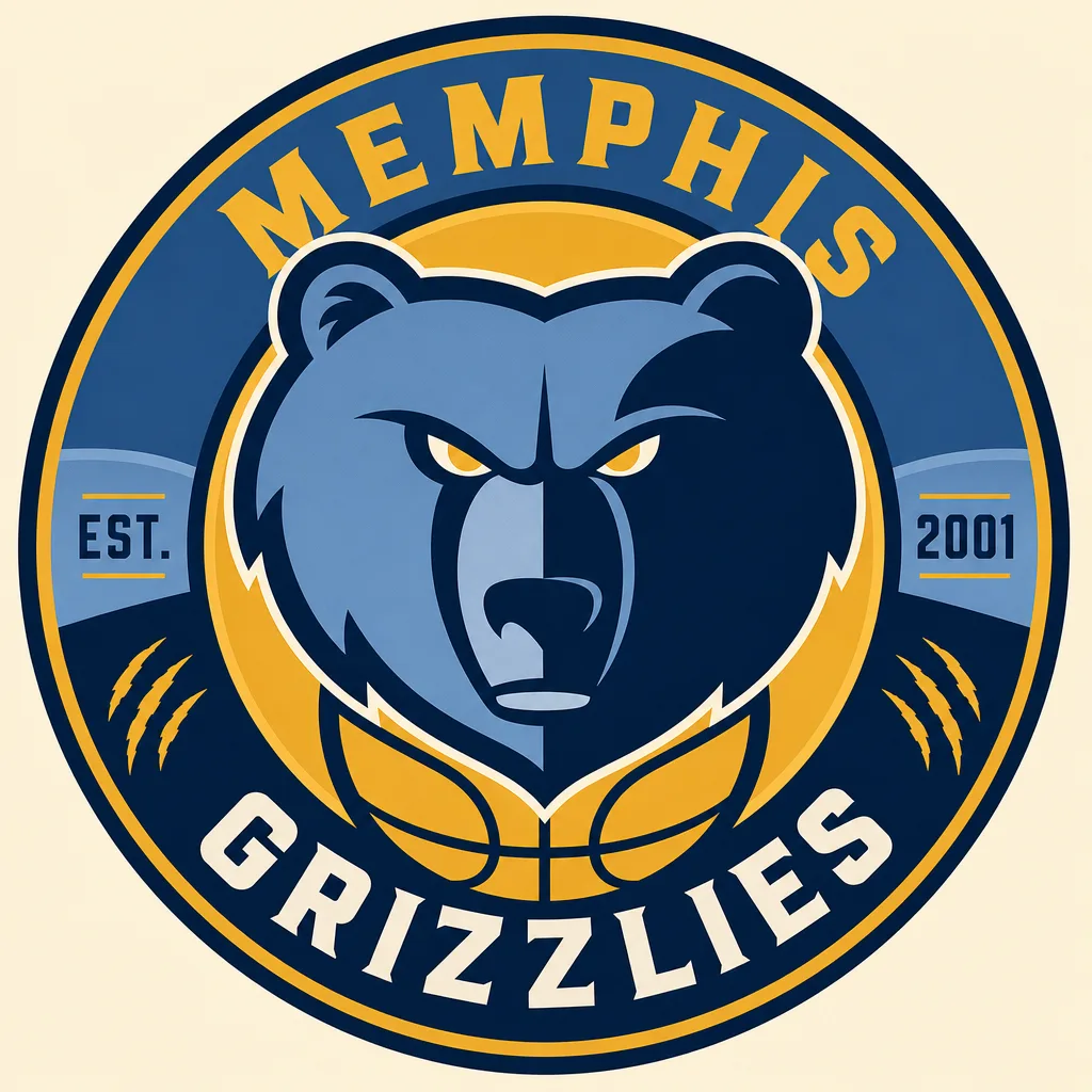 Memphis Grizzlies Logo - 49 brikkers puslespil | Team symbols