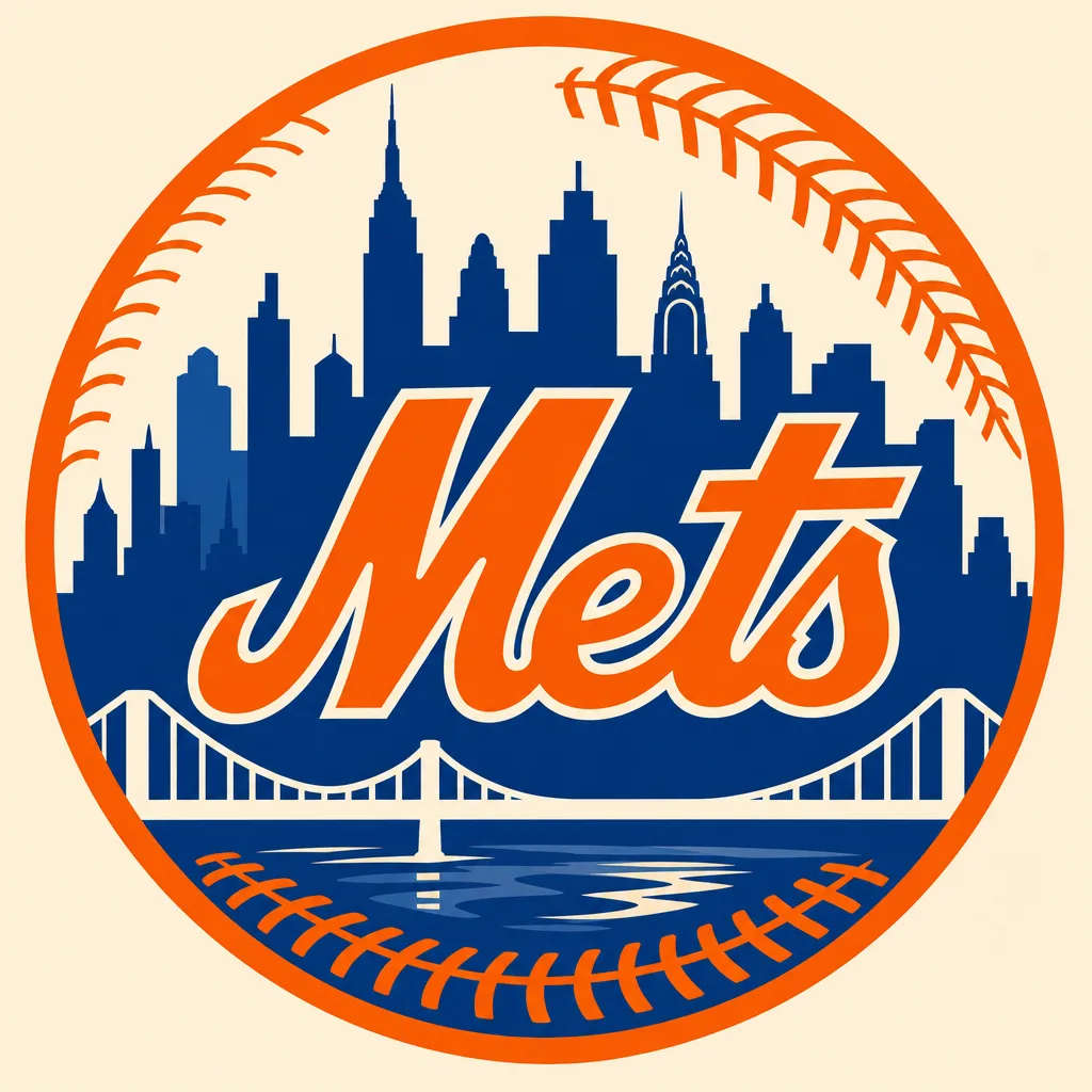 Play New York Mets Logo jigsaw puzzle - 49 pieces, free online New York Mets Logo - 49 piece jigsaw puzzle | Team symbols