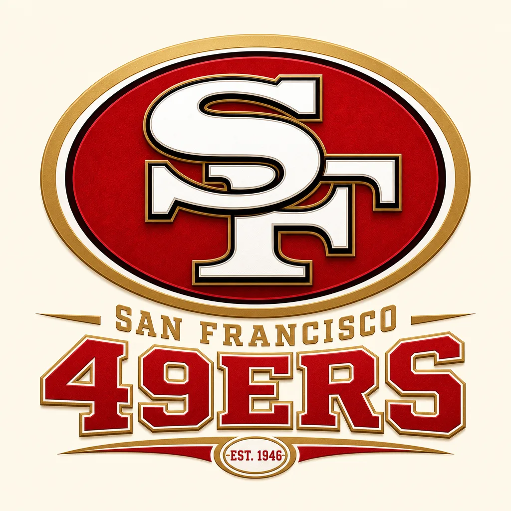 San Francisco 49ers Logo - 49 piece jigsaw puzzle | Team symbols