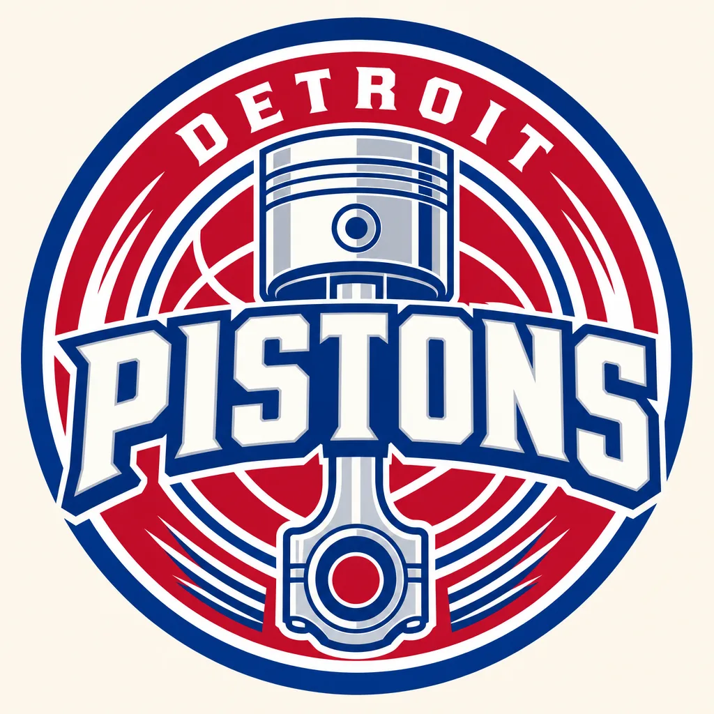 Detroit Pistons Logo - 49 piece jigsaw puzzle | Team symbols