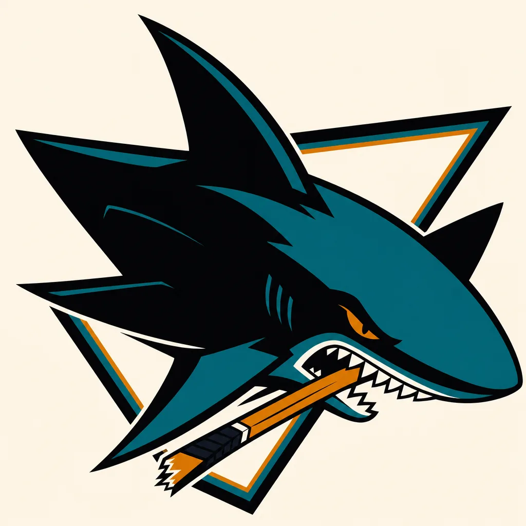 San Jose Sharks Logo - 49 piece jigsaw puzzle | Team symbols