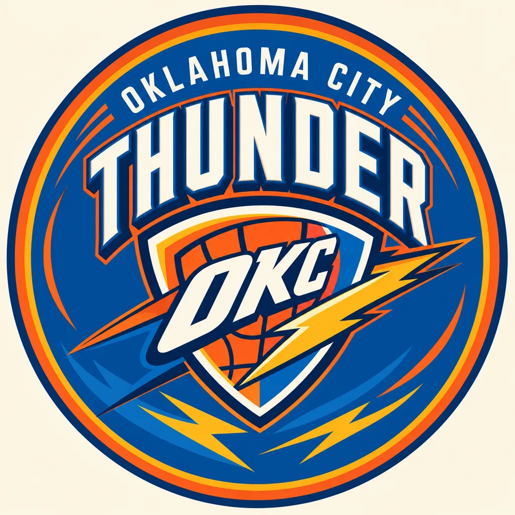 Play Oklahoma City Thunder Logo jigsaw puzzle - 49 pieces, free online Oklahoma City Thunder Logo - 49 piece jigsaw puzzle | Team symbols