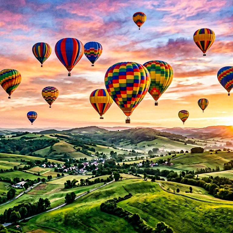 Hot Air Balloons - 49 piece jigsaw puzzle